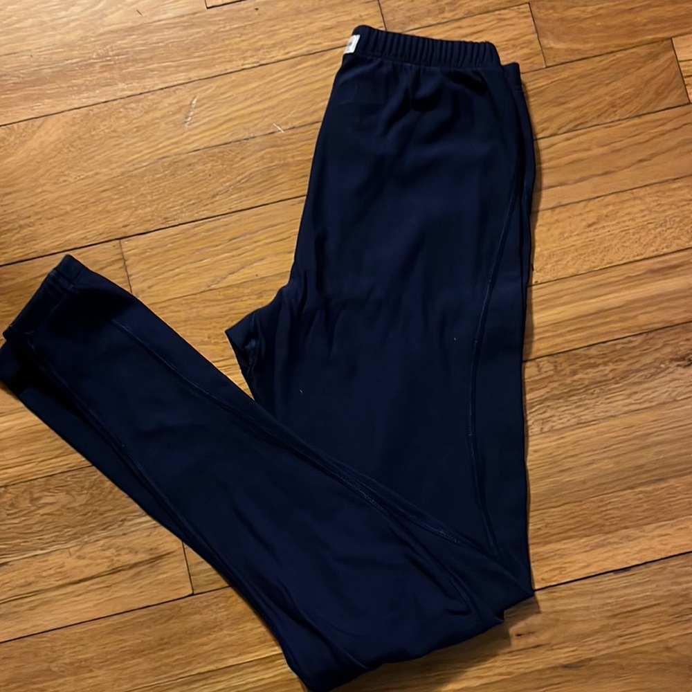 Blue winter running leggings